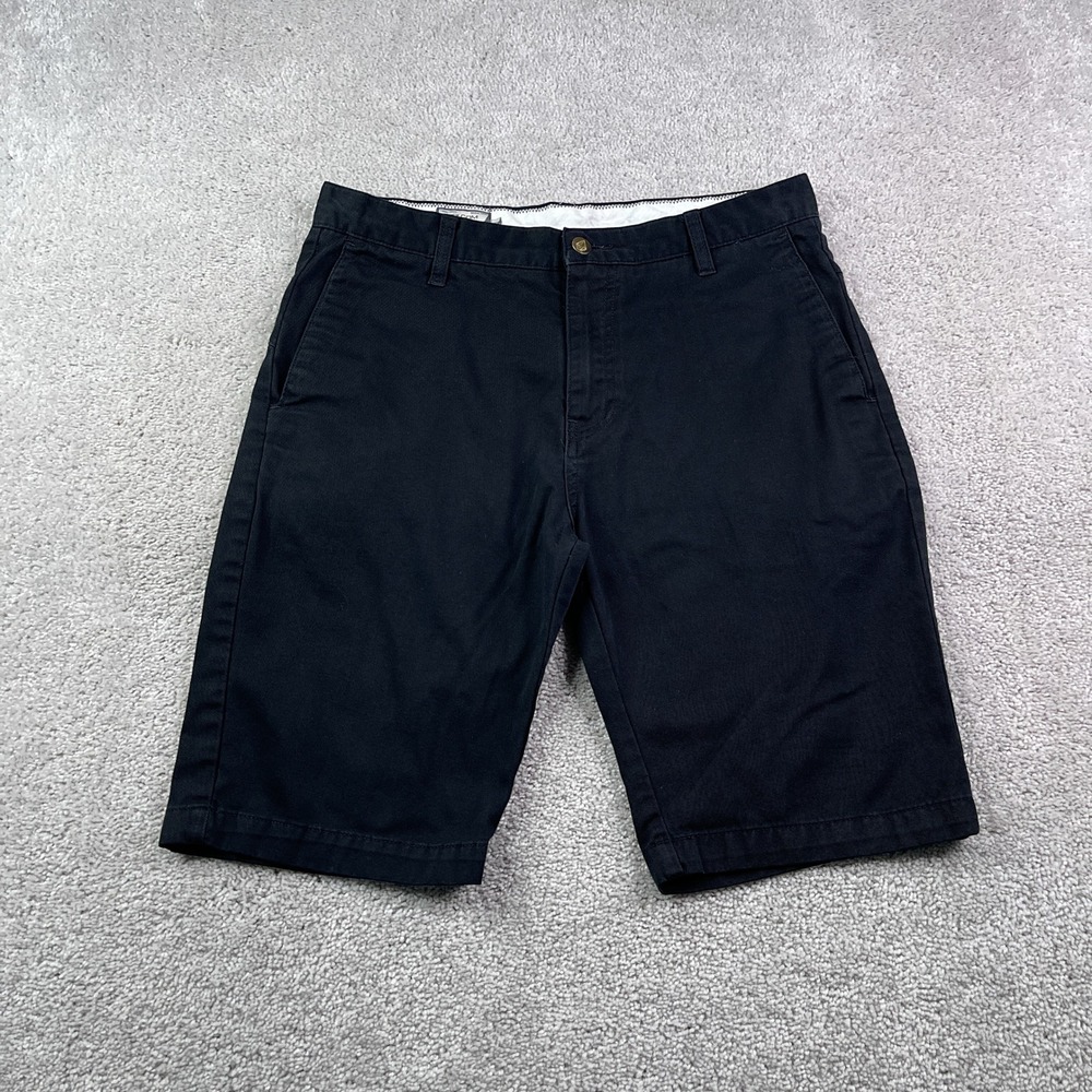 Volcom Shorts Mens 31 Black VMonty Chino Skater Casual Streetwear Summer Classic
